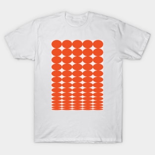 Retro Round Pattern - Orange T-Shirt